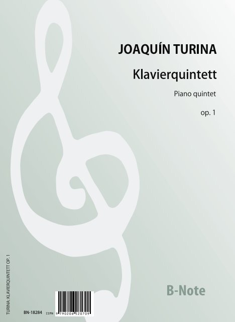 Klavierquintett op.1&nbsp;&nbsp;für Klavierquintett&nbsp;&nbsp;Partitur und Stimmen