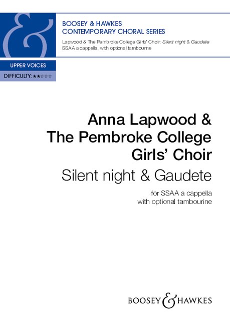 Silent Night & Gaudete  for female choir (SSAA) a cappella, tamburin ad lib.  choral score