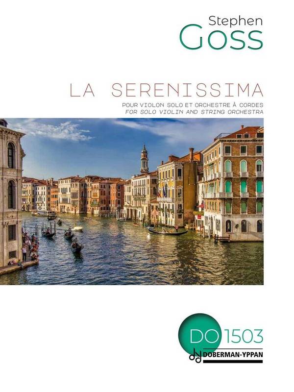La Serenissima&nbsp;&nbsp;pour violon solo et orchestre à cordes&nbsp;&nbsp;partition