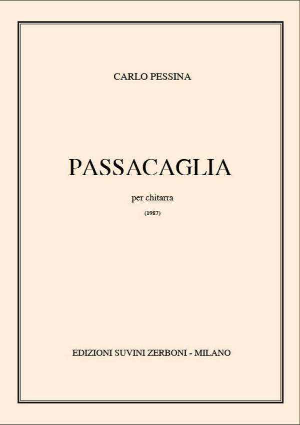 Passacaglia&nbsp;&nbsp;Guitar&nbsp;&nbsp;Score