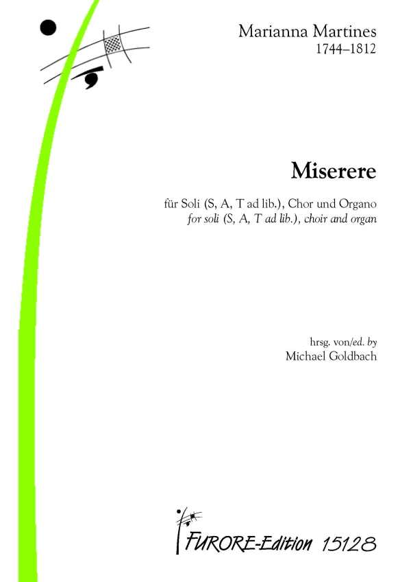 Miserere  für Soli (SAT ad lib.), gem Chor und Orchester  Partitur und Orgelstimme (la)