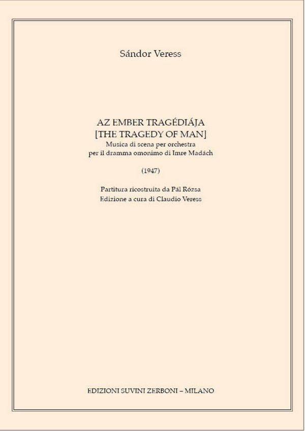Az Ember Tragédiája  Piano  Score