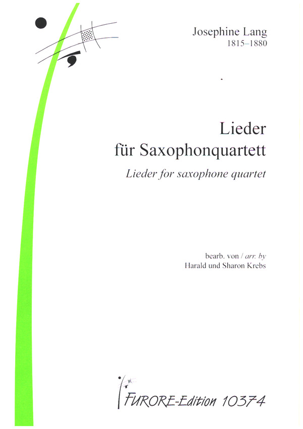 Lieder  für Saxophonquartett  Partitur und Stimmen