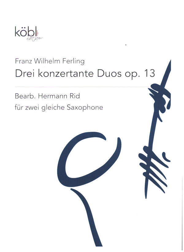 3 konzertante Duoes op. 13  für 2 gleiche Saxophone  Partitur und Stimmen