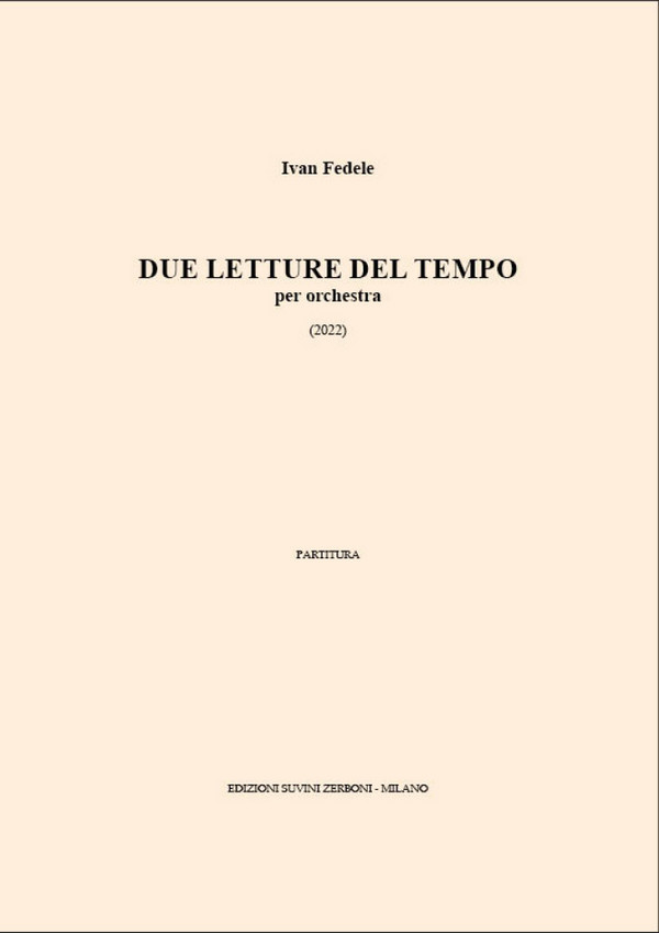 Due letture del tempo  Orchestra  Score