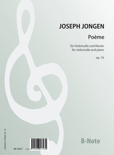 Poème für Violoncello und Klavier op.16  Violoncello,Klavier  Spielnoten