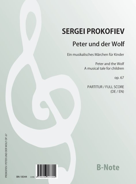 Peter und der Wolf op.67    für Sprecher und grosses Orchester  Partitur