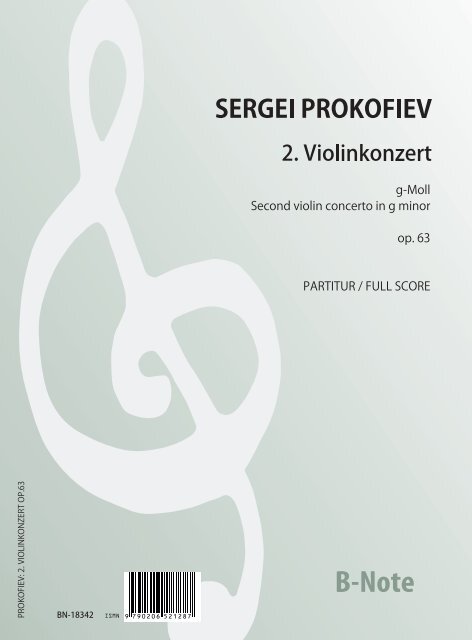2. Violinkonzert g-Moll op.63   für Violine und Orchester  Partitur