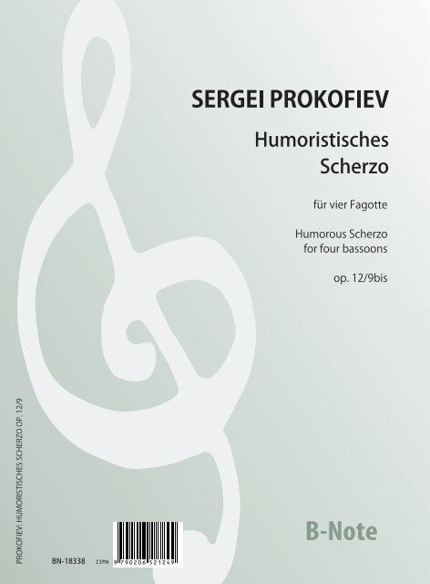 Humoristisches Scherzo für vier Fagotte op.12/9  Fagott  Partitur und Stimmen