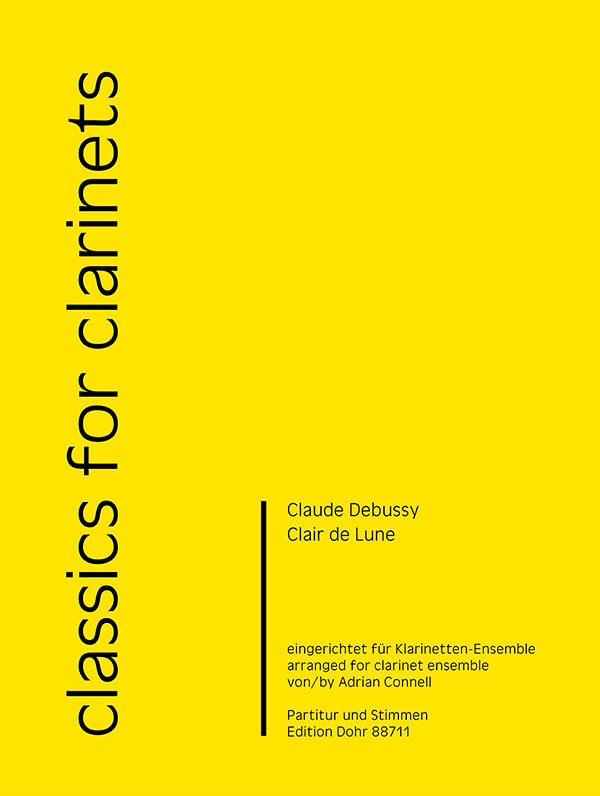 Clair de Lune (für Klarinetten-Ensemble)  Klarinette-Ensemble  Partitur, Stimmensatz