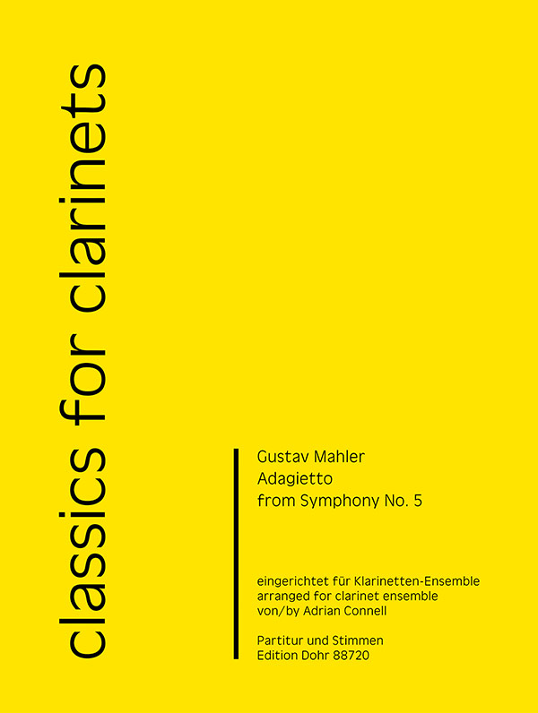Adagietto (für Klarinetten-Ensemble) (aus der Sinfonie Nr. 5)  Klarinette-Ensemble  Partitur, Stimmensatz