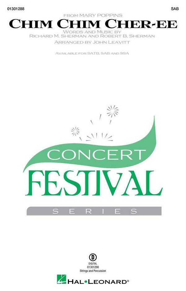 Chim Chim Cher-ee&nbsp;&nbsp;SAB&nbsp;&nbsp;Chorpartitur