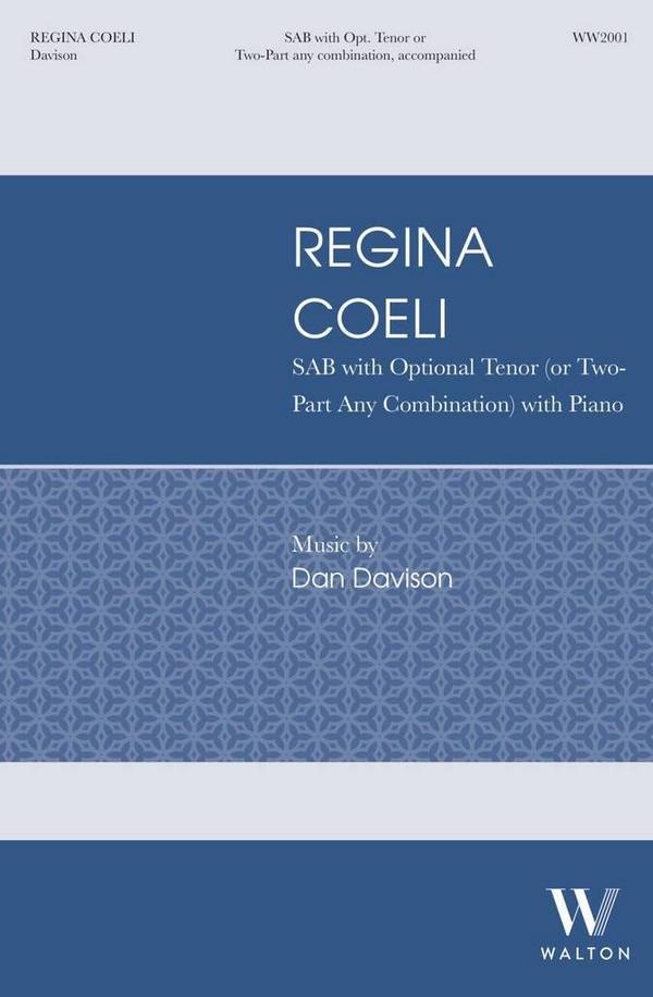 Regina Coeli&nbsp;&nbsp;SAB, Opt. T or 2-Part Any Combination and Piano&nbsp;&nbsp;Choral Score
