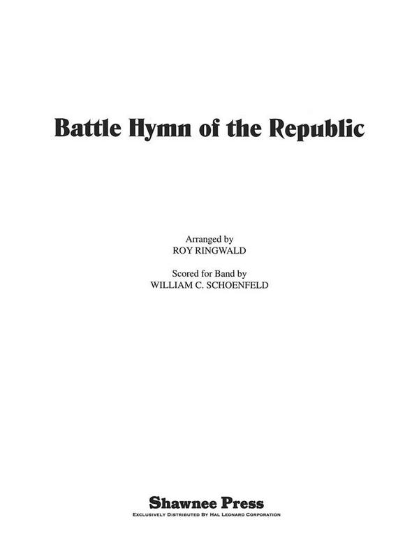 Battle Hymn of the Republic&nbsp;&nbsp;Symphonic Band&nbsp;&nbsp;Partitur + Stimmen