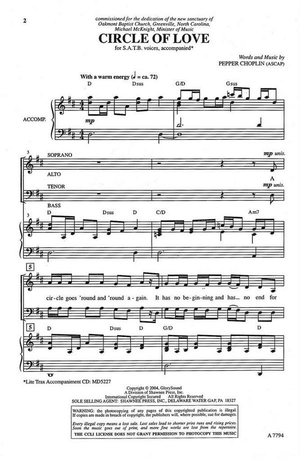 Circle of Love  SATB  Chorpartitur