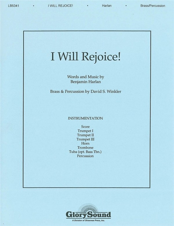 I Will Rejoice&nbsp;&nbsp;Brass Accompaniment&nbsp;&nbsp;Stimmensatz