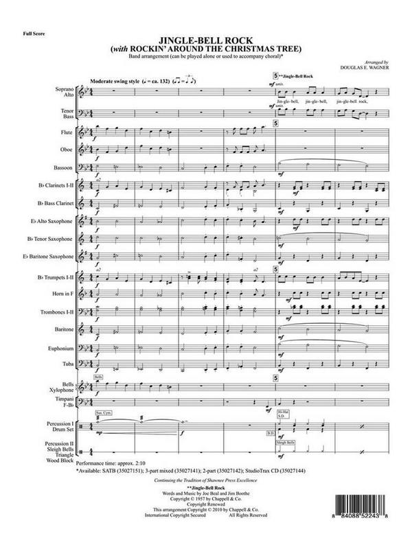 Jingle-Bell Rock&nbsp;&nbsp;Concert Band&nbsp;&nbsp;Partitur + Stimmen
