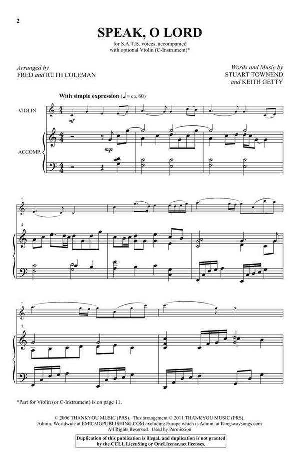 Speak, O Lord&nbsp;&nbsp;SATB&nbsp;&nbsp;Chorpartitur