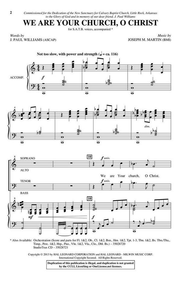 We Are Your Church, O Christ&nbsp;&nbsp;SATB&nbsp;&nbsp;Chorpartitur
