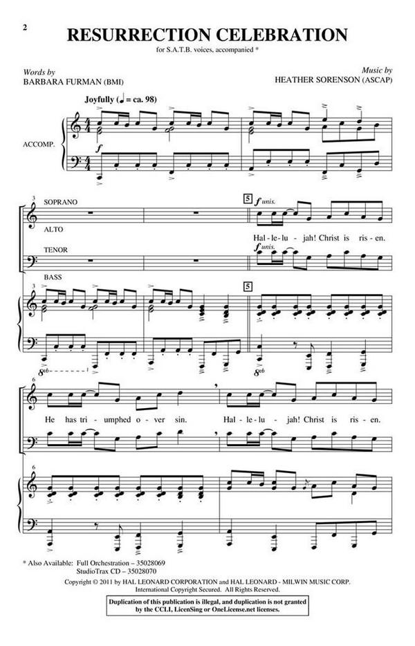 Resurrection Celebration&nbsp;&nbsp;SATB&nbsp;&nbsp;Chorpartitur