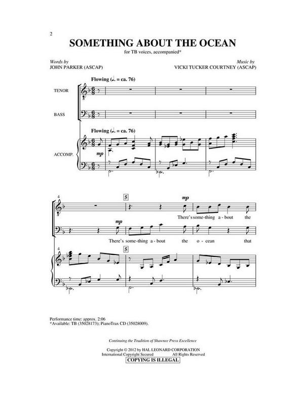 Something About the Ocean  TB  Chorpartitur