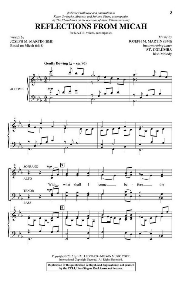 Reflections from Micah&nbsp;&nbsp;SATB&nbsp;&nbsp;Chorpartitur