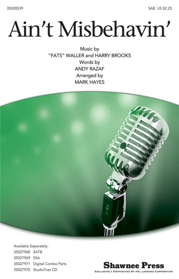 Ain't Misbehavin'&nbsp;&nbsp;SAB&nbsp;&nbsp;Chorpartitur