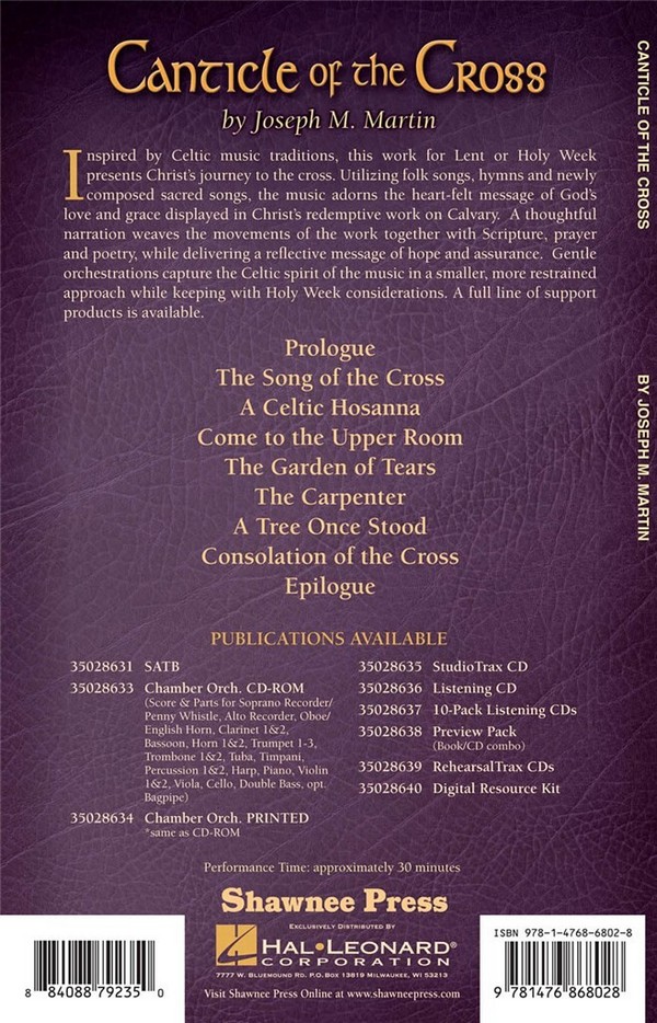 Canticle of the Cross&nbsp;&nbsp;Chamber Orchestra&nbsp;&nbsp;Stimmensatz