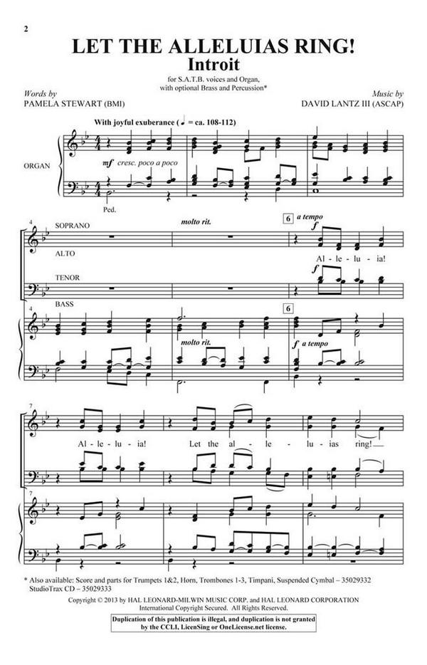 Let the Alleluias Ring!&nbsp;&nbsp;SATB&nbsp;&nbsp;Chorpartitur