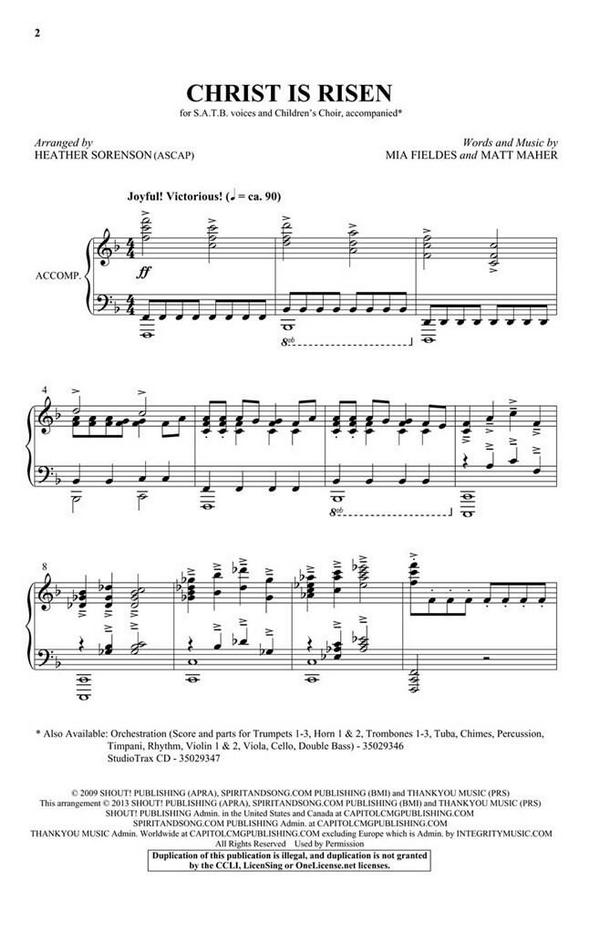 Christ Is Risen&nbsp;&nbsp;SATB&nbsp;&nbsp;Chorpartitur
