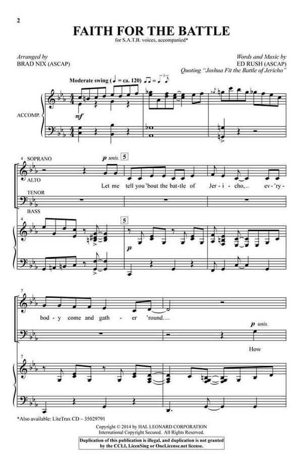 Faith for the Battle  SATB  Chorpartitur