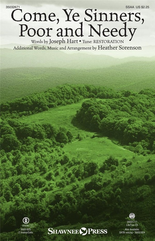 Come, Ye Sinners, Poor and Needy&nbsp;&nbsp;SSAA&nbsp;&nbsp;Chorpartitur