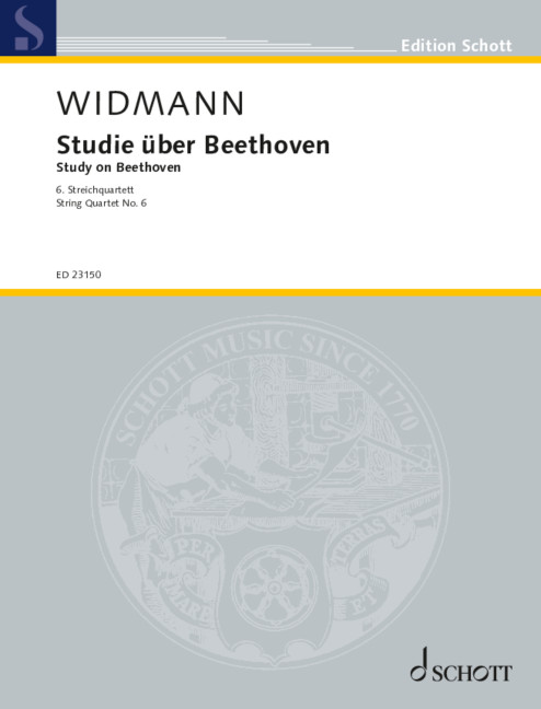 Studie über Beethoven (6. Streichquartett, 2019)  für Streichquartett  Partitur und Stimmen