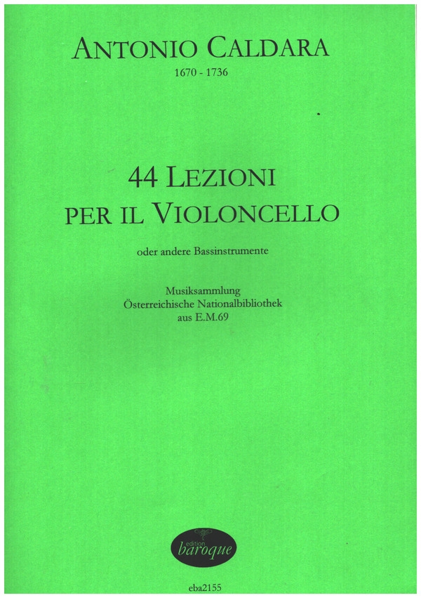 44 Lezioni   per il Violoncello con il suo Basso (oder andere Bassinstrumente und Basso continuo)   