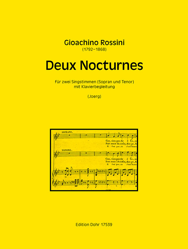 2 Nocturnes  für 2 Singstimmen (Sopran und Tenor) mit Klavier (dt/fr/it)  