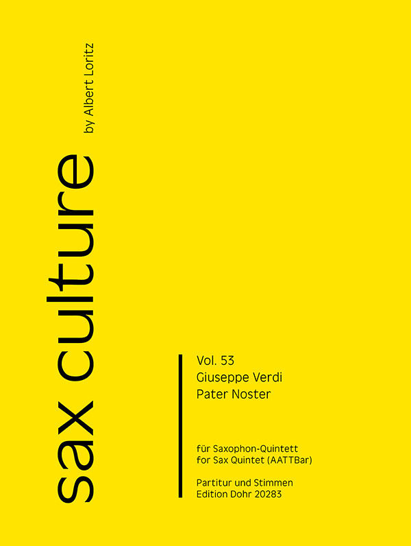 Pater Noster&nbsp;&nbsp;für Saxophon-Quintett (AATTBar)&nbsp;&nbsp;Partitur und Stimmen