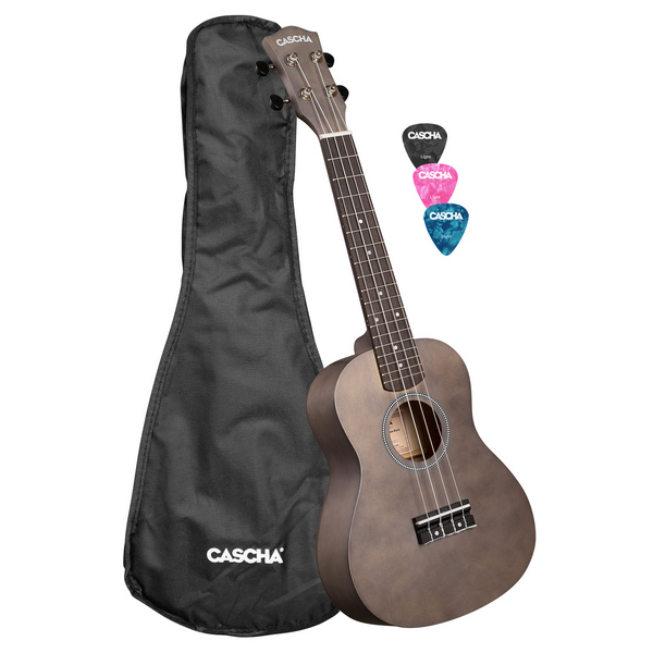 Concert Ukulele Linden Black (incl. Bag, 3 Picks)    