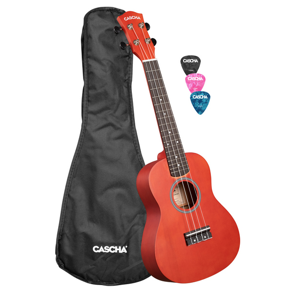 Concert Ukulele Linden Red (incl. Bag, 3 Picks)    