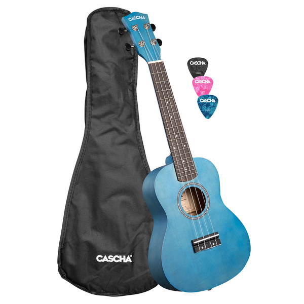 Concert Ukulele Linden Blue (incl. Bag, 3 Picks)    