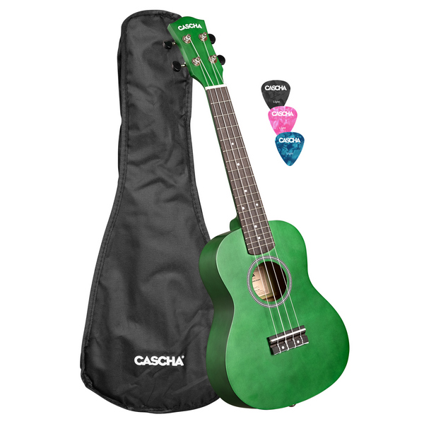 Concert Ukulele Linden Green (incl. Bag, 3 Picks)    