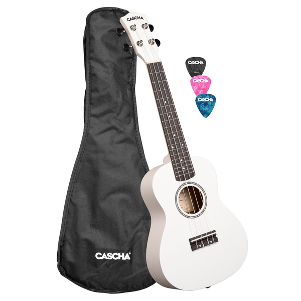 Concert Ukulele Linden White (incl. Bag, 3 Picks)    