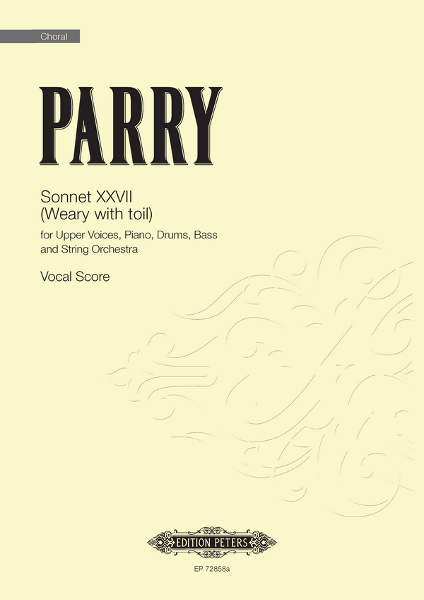 Sonnet XXVII (vocal score)    