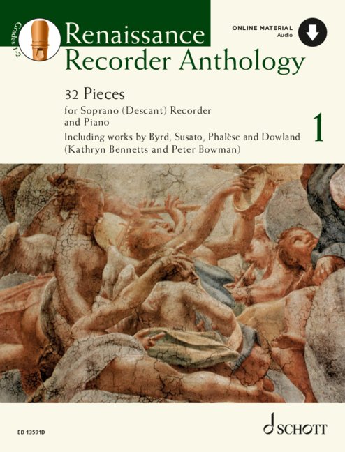 Renaissance Recorder Anthology  Vol. 1 (+Online-Audio)&nbsp;&nbsp;for soprano (descant) recorder and piano&nbsp;&nbsp;