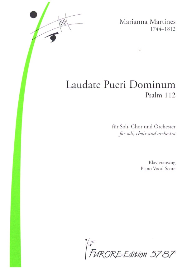 Laudate Pueri Dominum (Psalm 112)  für Soli, gem Chor und Orchester  Klavierauszug