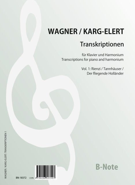 Transkriptionen für Klavier und Harmonium (Karg-Elert) Vol.1&nbsp;&nbsp;Klavier,Harmonium&nbsp;&nbsp;Spielnoten