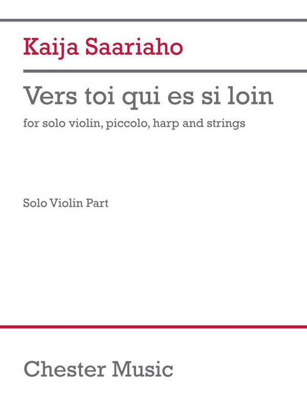 Vers toi qui es si loin (solo part)&nbsp;&nbsp;Violin, Piccolo, Harp and Strings&nbsp;&nbsp;Part