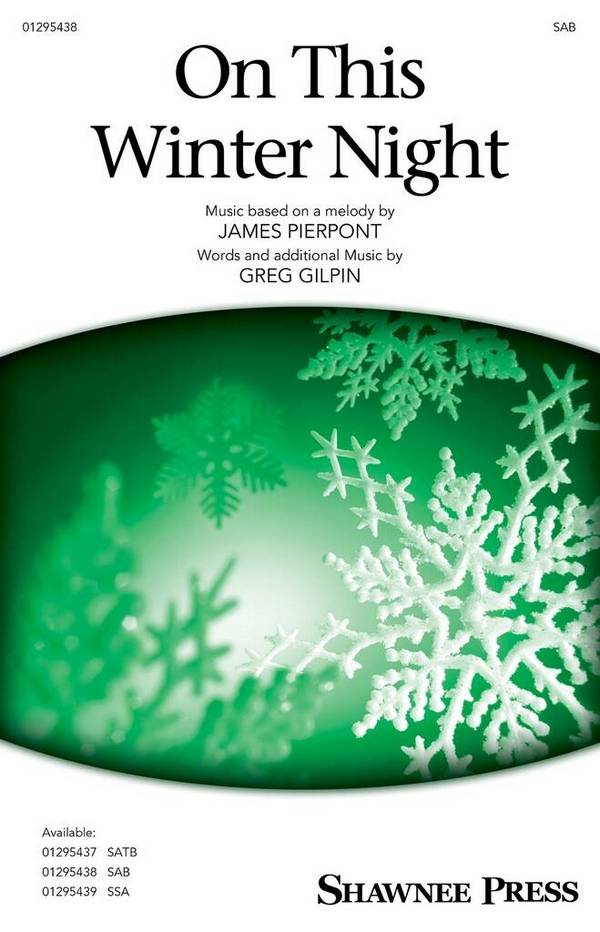 On This Winter Night  for mixed choir (SAB) and piano  choral score