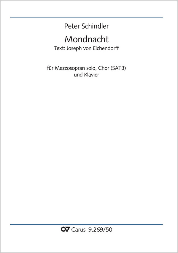 Mondnacht&nbsp;&nbsp;(Solo Ms), Coro SATB, Pfte&nbsp;&nbsp;Partitur