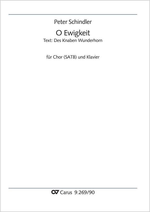 O Ewigkeit&nbsp;&nbsp;Coro SATB, Pfte&nbsp;&nbsp;Partitur