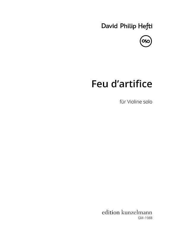 Feu d'artifice  für Violine solo   